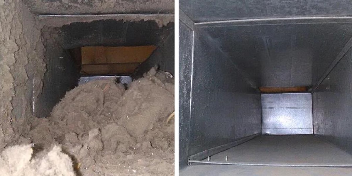air duct before and after